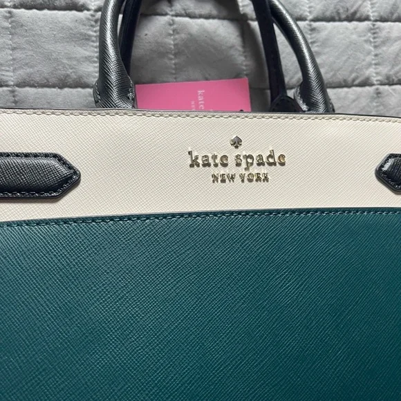 Kate Spade New York Staci Medium Saffiano Leather Satchel Purse - Picture 3 of 11